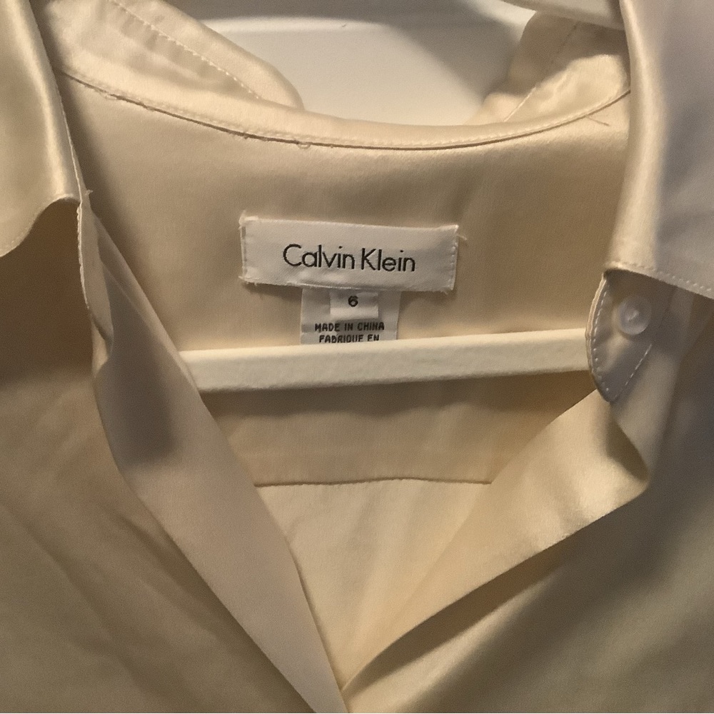 Calvin Klein Silk Button Down Shirt